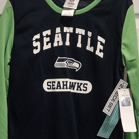 NFL Football Seattle Seahawks pajamas Large 10/12 unisex kids - Picture 2 of 4